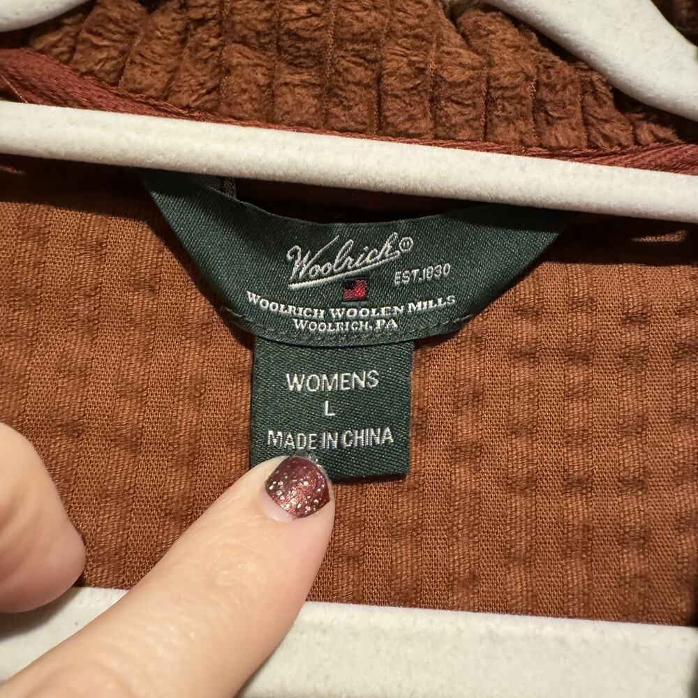 Woolrich Zip Up Cotton Corduroy Vest Rust Colored Size Large - Picture 4 of 6